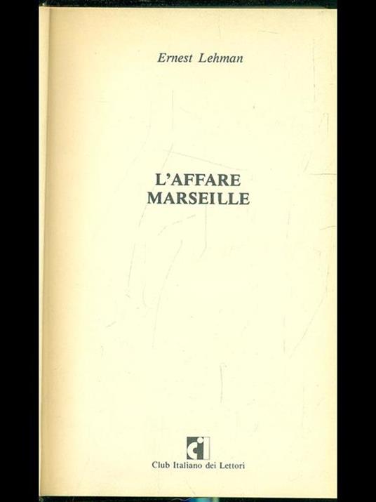 L' affaire Marseille - copertina