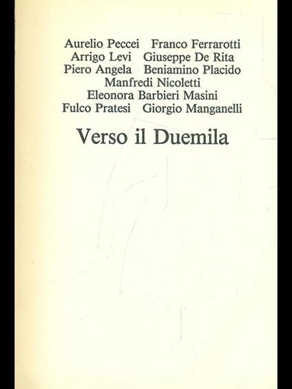 Verso il Duemila - copertina