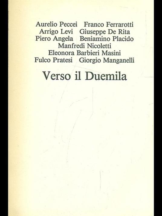 Verso il Duemila - copertina