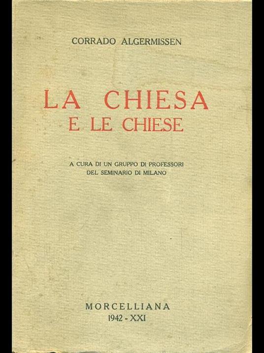 La Chiesa e le chiese - Konrad Algermissen - copertina