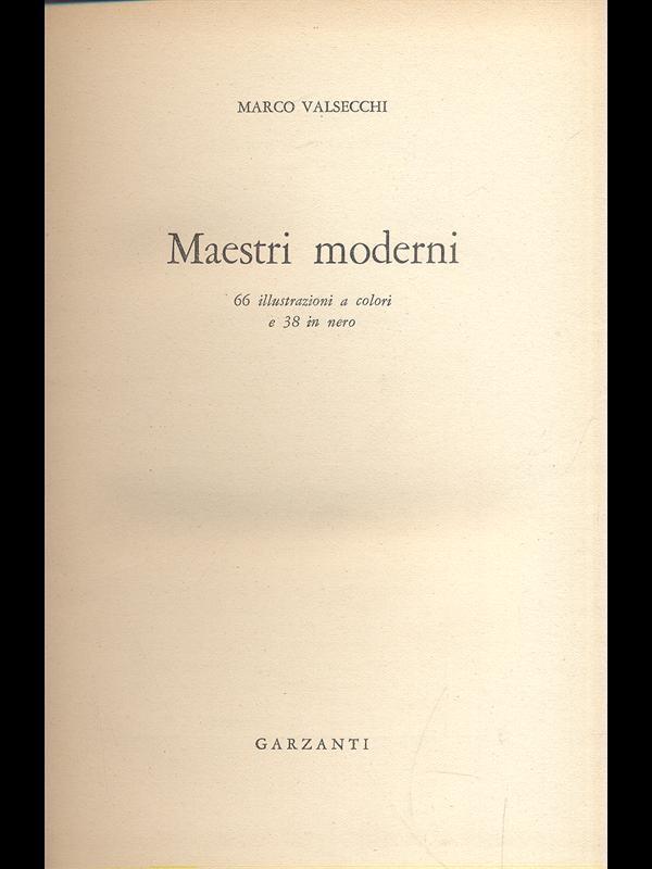 Maestri moderni