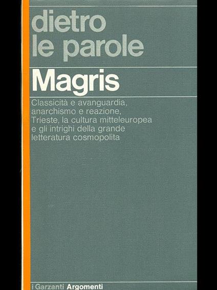 Dietro le parole - Claudio Magris - copertina