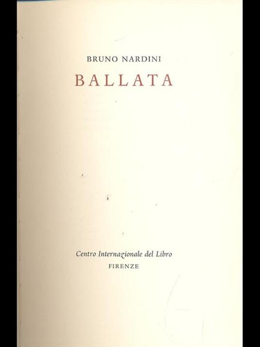 Ballata - Bruno Nardini - copertina
