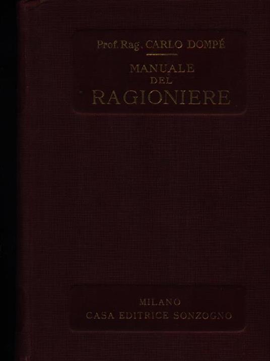 Manuale del ragioniere - Carlo Dompé - copertina