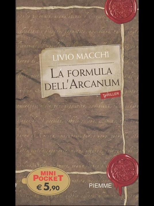 La formula dell'Arcanum - Livio Macchi - copertina