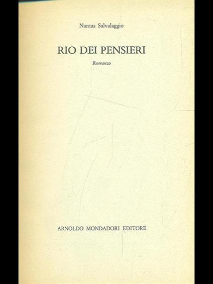 Rio dei pensieri - Nantas Salvalaggio - copertina