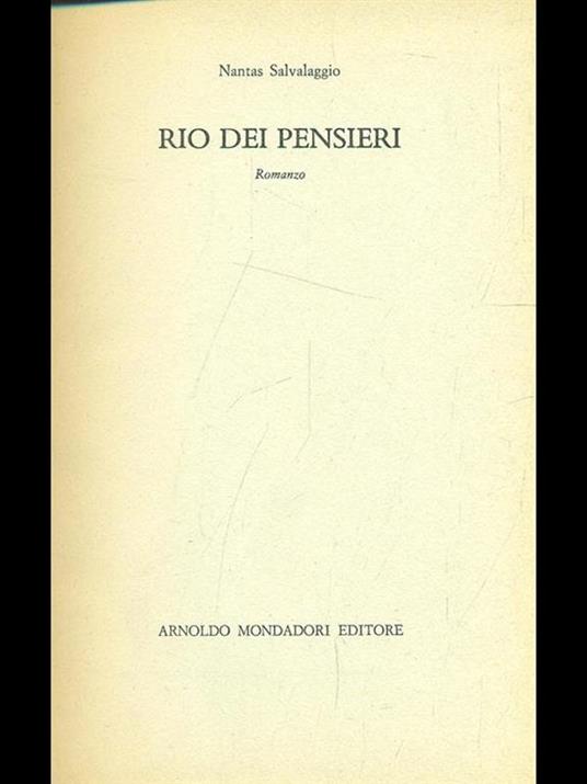 Rio dei pensieri - Nantas Salvalaggio - copertina