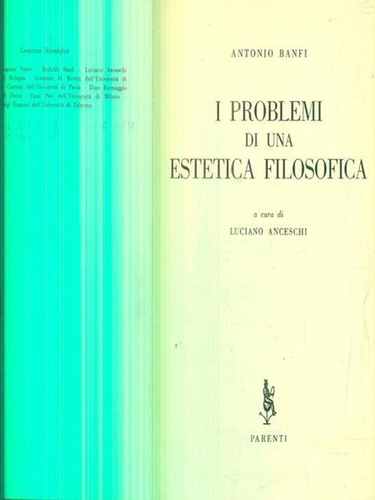 I problemi di una estetica filosofica - Antonio Banfi - copertina