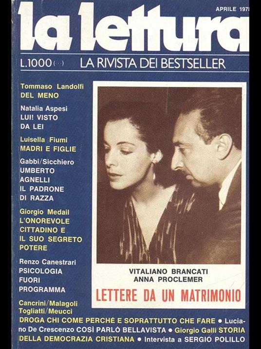 La lettura n 4 / aprile 1978 - copertina