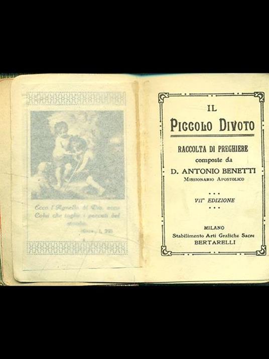 Il piccolo divoto - Antonio Benetti - copertina