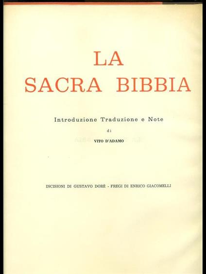 La Sacra Bibbia - copertina