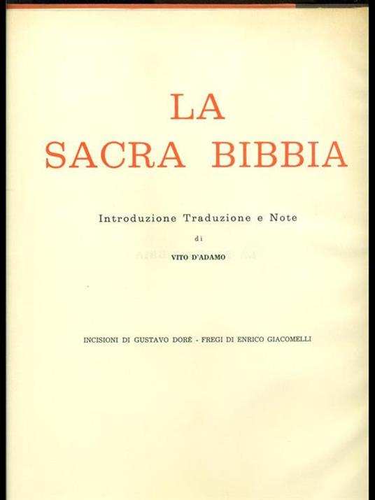La Sacra Bibbia - copertina