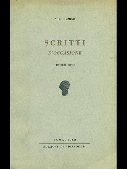 Scritti d'occasione - Nicola F. Cimmino - copertina