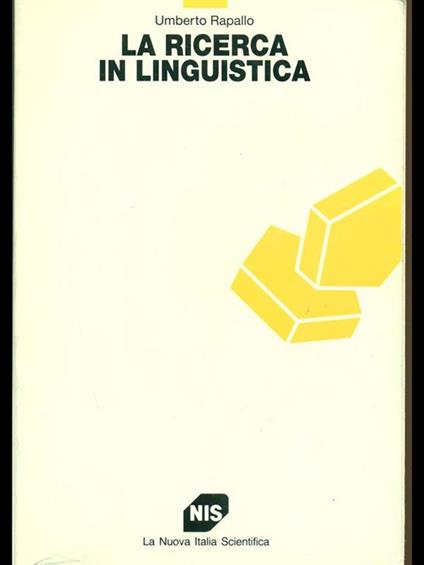 La ricerca in linguistica - Umberto Rapallo - copertina