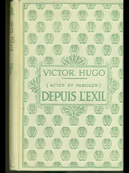 Depuis l'exil - Victor Hugo - copertina