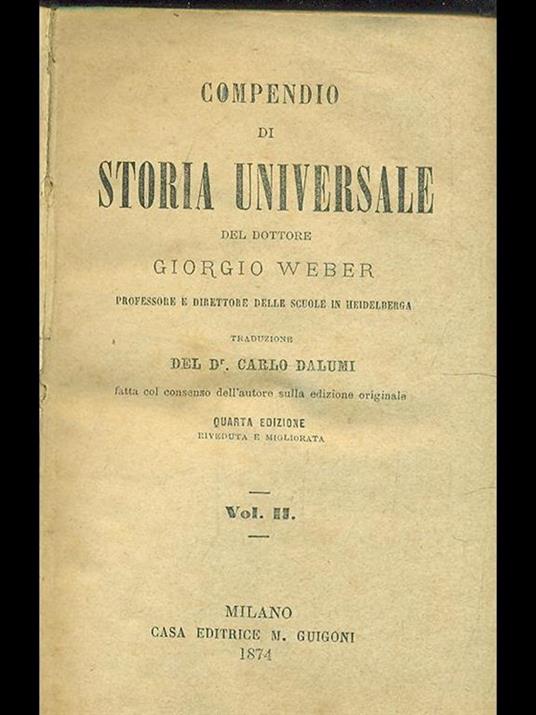 Compendio di storia universale Vol. II - copertina