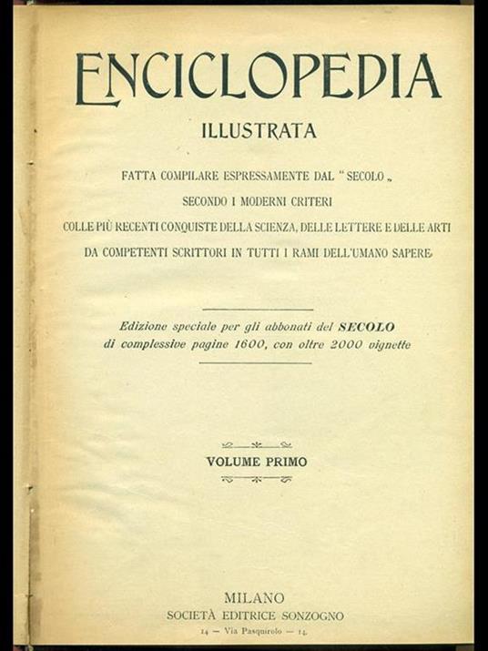 enciclopedia illustrata vol. 1 - copertina