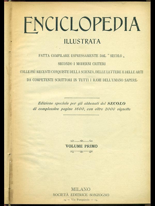 enciclopedia illustrata vol. 1