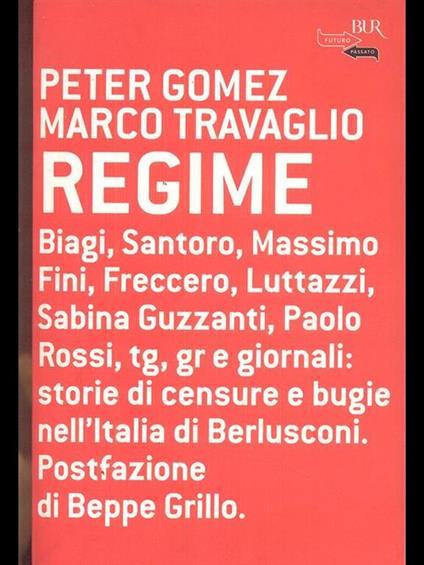 Regime - Marco Travaglio,Peter Gomez - copertina