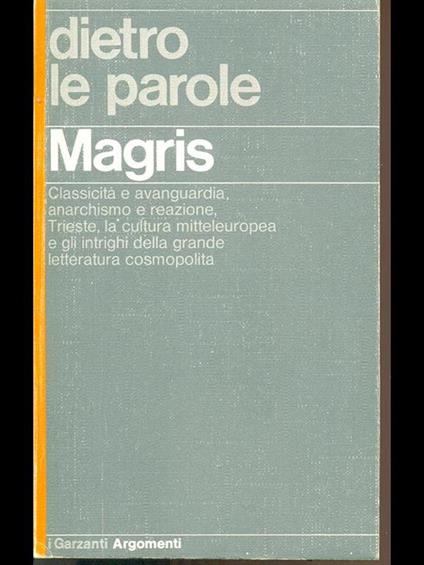 Dietro le parole - Claudio Magris - copertina