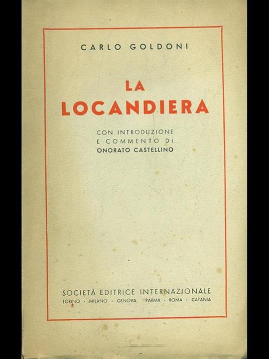 La loncandiera - Carlo Goldoni - copertina