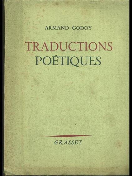 Traductions poétiques - Armand Godoy - copertina