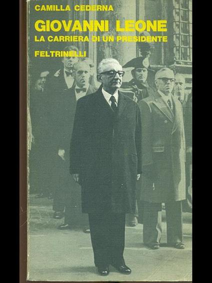 Giovanni Leone - Camilla Cederna - copertina
