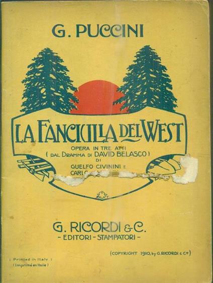 La fanciulla del west - Giacomo Puccini - copertina