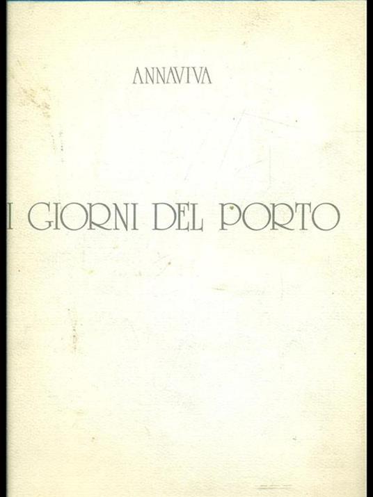 I giorni del porto - Annaviva - copertina