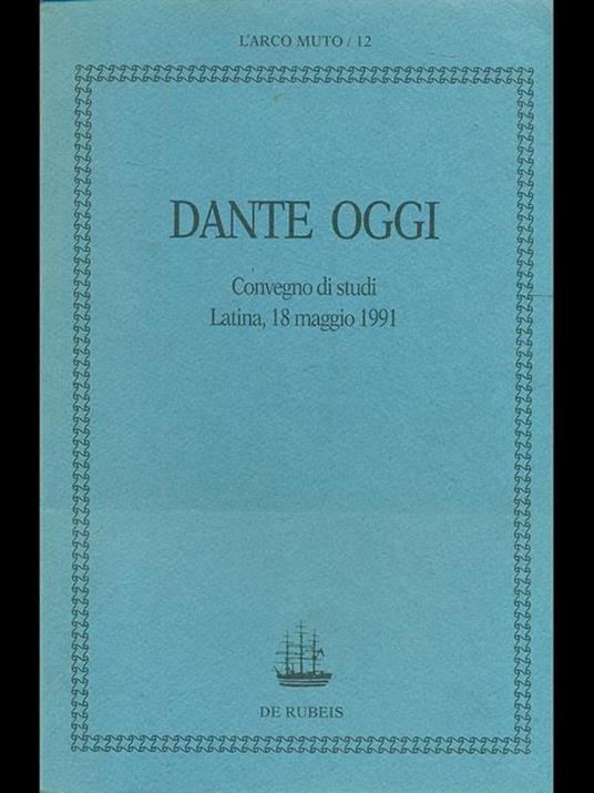 Dante oggi - copertina