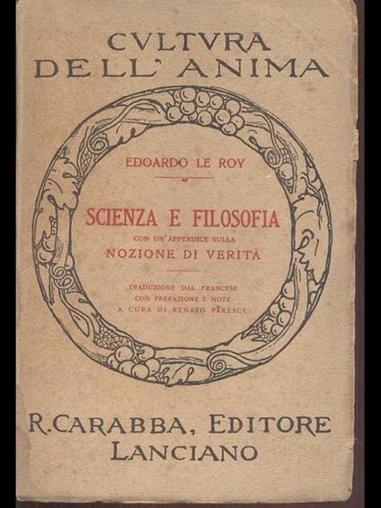 Scienza e filosofia - copertina