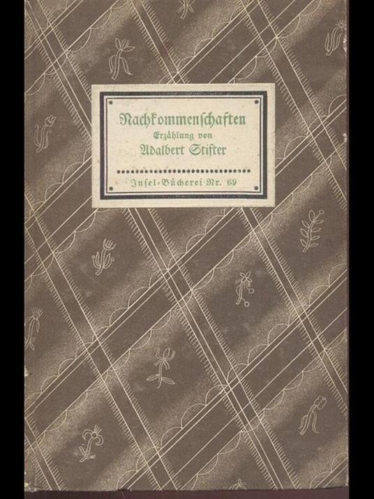 Machfommenrchaften - Adalbert Stifter - copertina