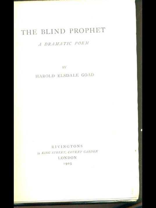 The blind Prophet - copertina
