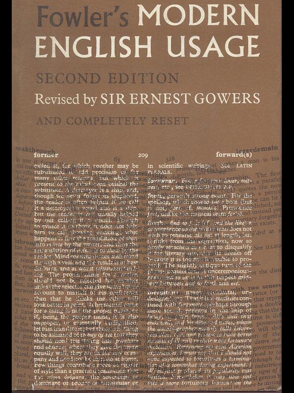 Fowler's modern english usage