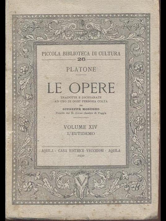 Le opere - Platone - copertina