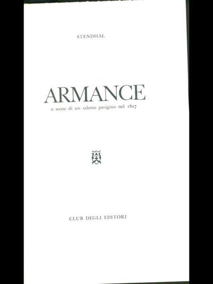 Armance - Stendhal - copertina