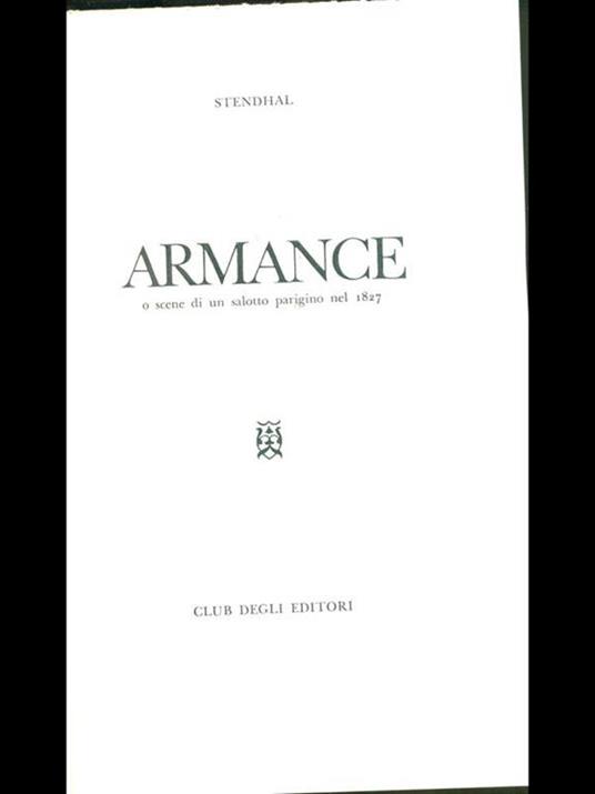 Armance - Stendhal - copertina