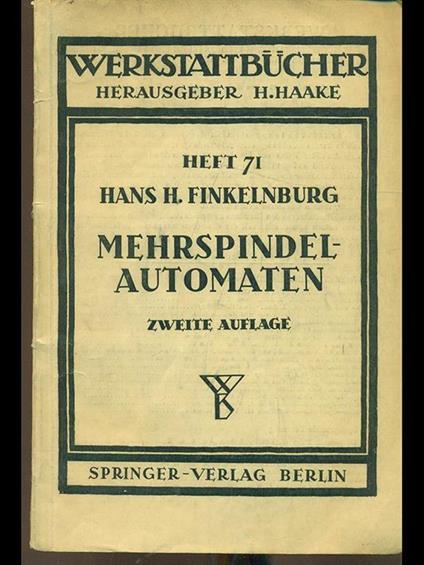 Mehrspindelautomaten - copertina