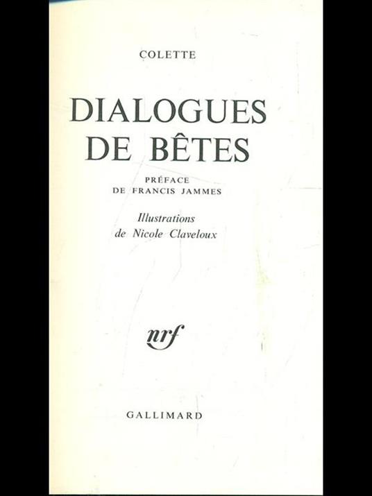 Dialogues de betes - Colette - copertina