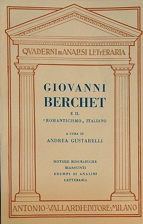 G. Berchet e il romanticismo italiano