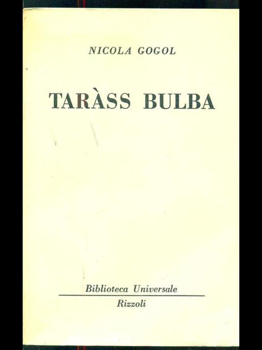 Tarass Bulba - Nikolaj Gogol' - copertina