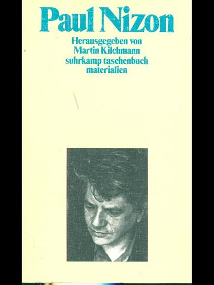Paul Nizon - Martin Kilchmann - copertina