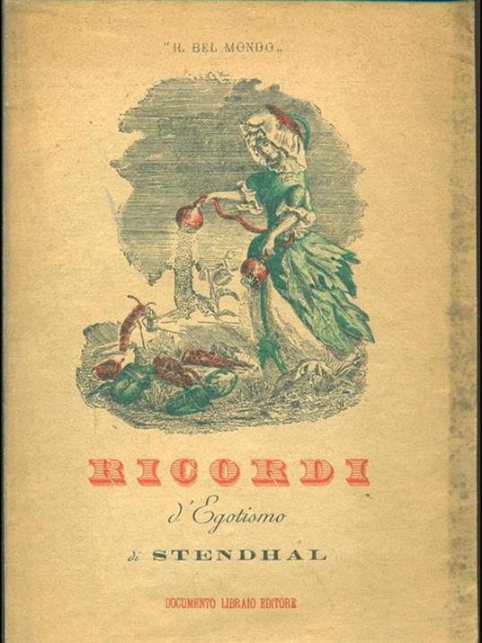 Ricordi d'Egotismo - Stendhal - copertina