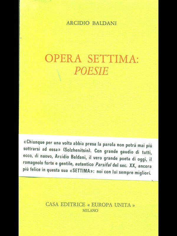 Opera settima: poesie