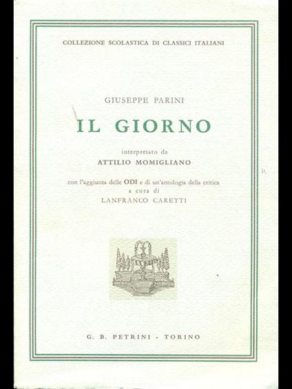 Il giorno - Giuseppe Parini - copertina