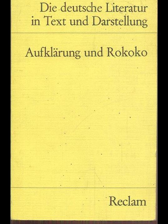 Aufklarung und Rokoko - copertina