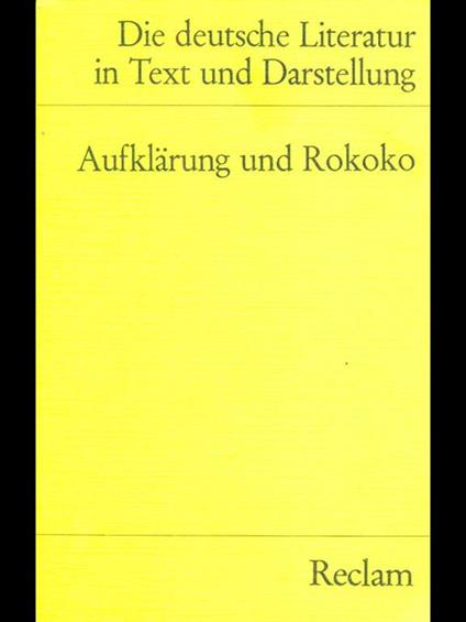 Aufklarung und Rokoko - copertina