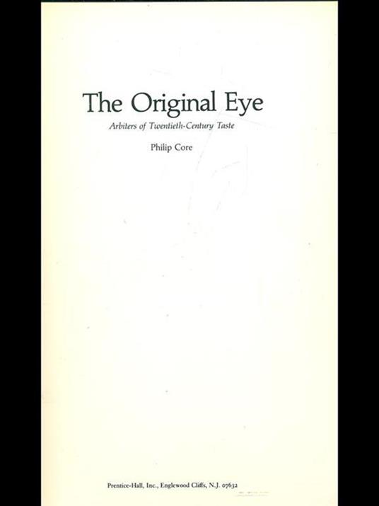 The original eye - Philip Core - copertina