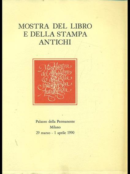 Mostra del libro de della stampaantichi - copertina