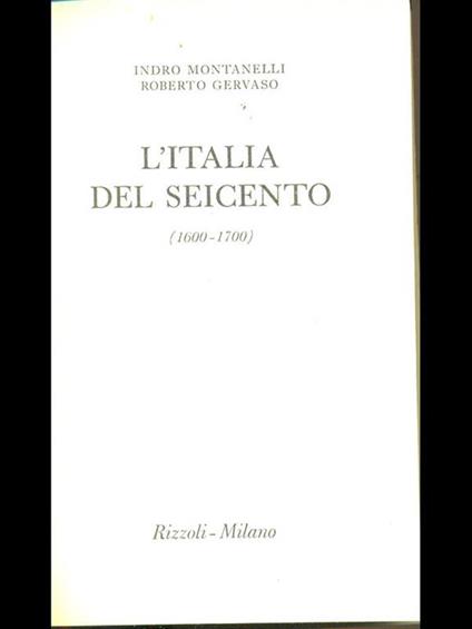 L' Italia del seicento - Montanelli - copertina